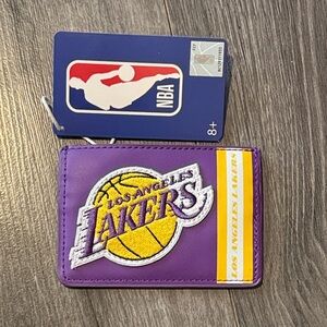 💚Loungefly Purple & Yellow NBA Los Angeles Lakers Card Holder Wallet Basketball
